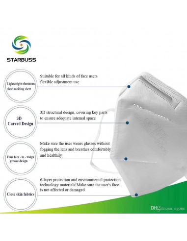 Starbuss - Mascherina FFP2 - 3D Nano Facial Protective Mask S-KN95