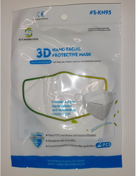 Starbuss - Mascherina FFP2 - 3D Nano Facial Protective Mask S-KN95