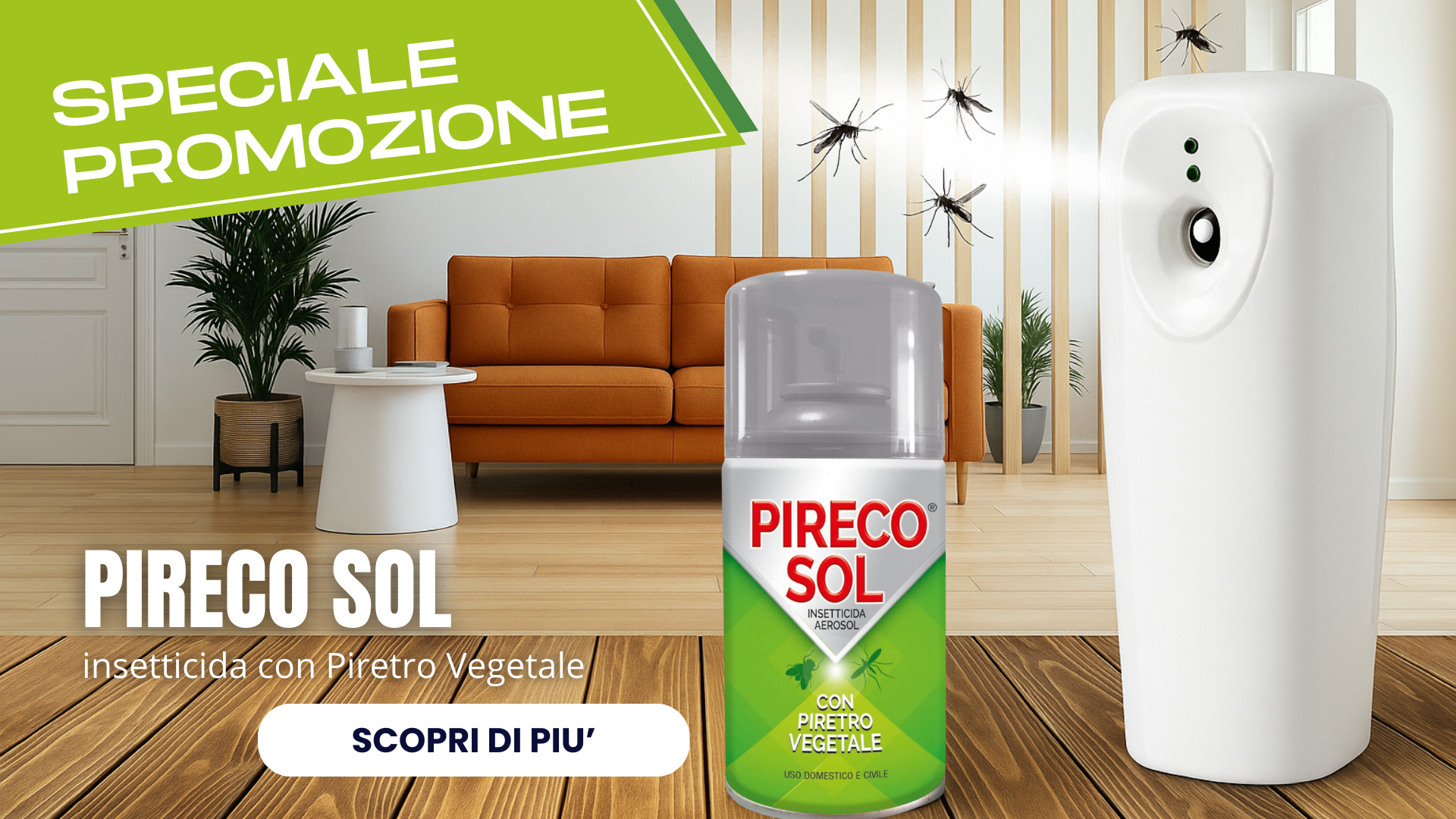 Pireco Sol 250 ml: l’insetticida aerosol professionale a base di piretro naturale